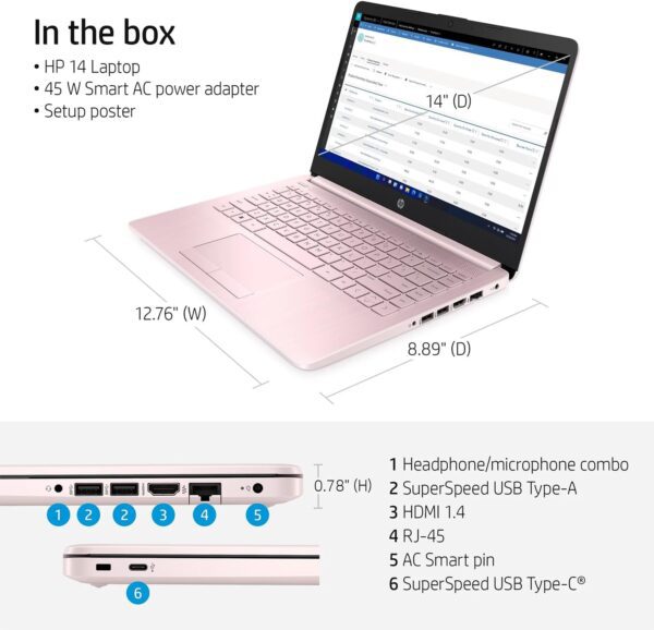 HP Portable Laptop N4120 RJ-45 - Image 3