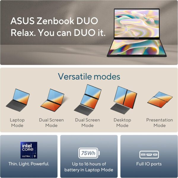 ASUS Zenbook Duo Laptop UX8406CA PS99T - Image 2